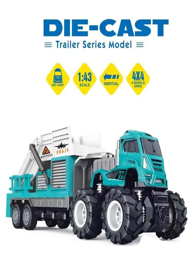 SHIPEASE شاحنة نقل سلم صعود الطائرة من SHIPEASE تعمل بالاحتكاك، لعبة للأطفال الأولاد، مقياس 1:43، مصنوعة من المعدن المصبوب، مقطورة مصغرة لسلم الطائرة، مركبة سحب للخلف (متعددة الألوان). - Image 4